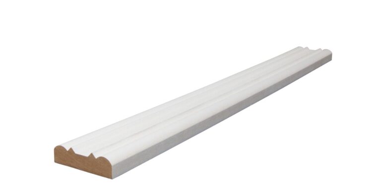 16 mm x 55 mm Schlageleiste MDF weiß grundiert # 74 (Bild 1)