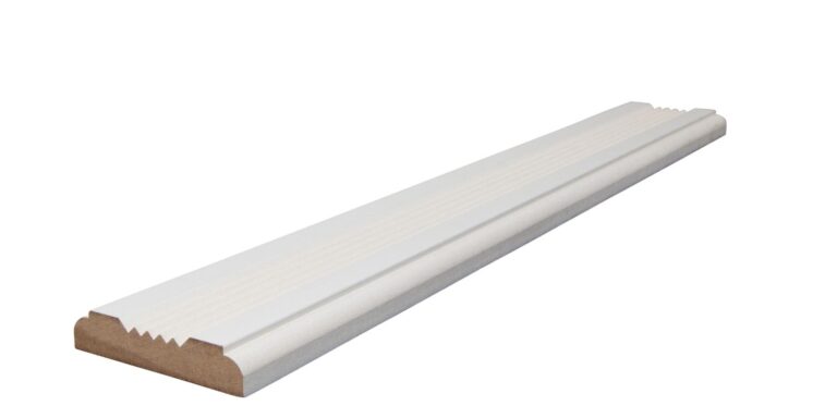16 mm x 75 mm Schlageleiste MDF weiß grundiert # 73 (Bild 1)