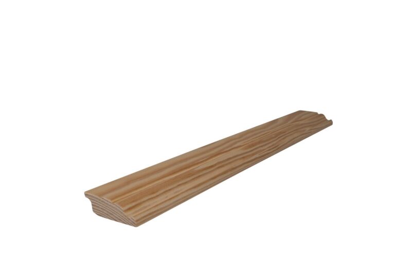 18 mm x 58 mm Scheuerleiste Kiefer ästig mit kleinem Karniesprofil (Bild 1)