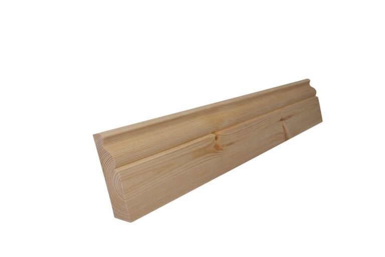 18 mm x 78 mm Scheuerleiste Kiefer ästig mit großem Karniesprofil (Bild 2)
