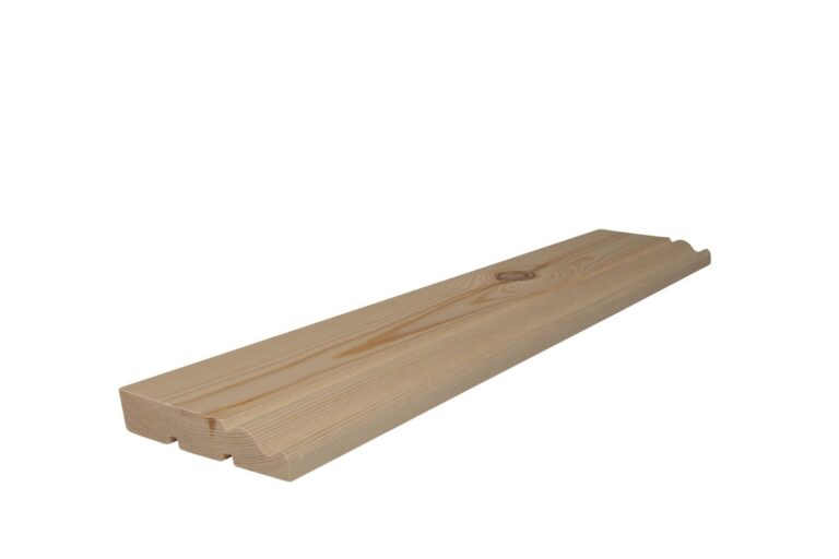18 mm x 95 mm Scheuerleiste Kiefer ästig mit großem Karniesprofil (Bild 1)