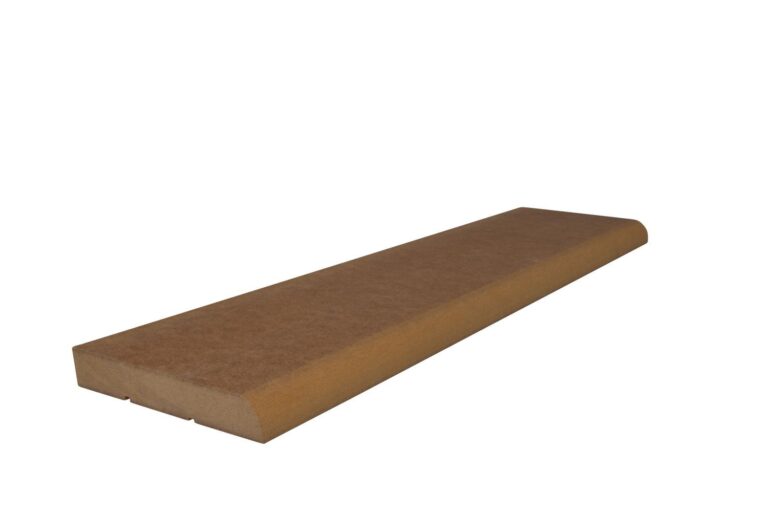 19 mm x 118 mm Scheuerleiste MDF roh abgerundet (Bild 1)