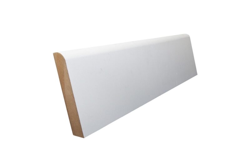 19 mm x 118 mm Scheuerleiste MDF weiß grundiert abgerundet (Bild 2)