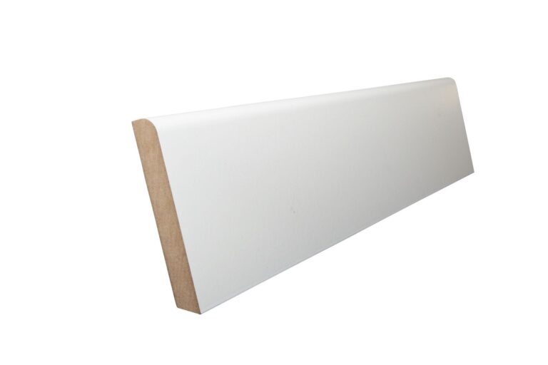 19 mm x 118 mm Scheuerleiste MDF weiß lackiert abgerundet (Bild 2)