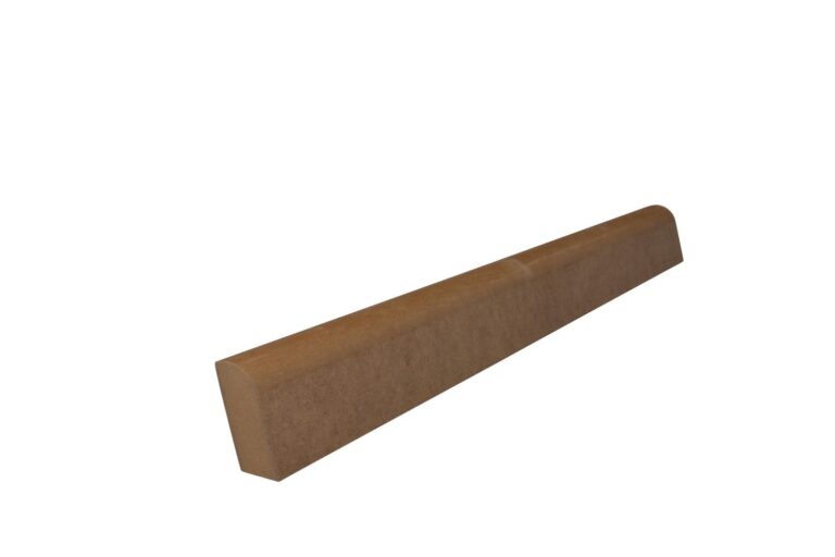 19 mm x 48 mm Scheuerleiste MDF roh abgerundet (Bild 1)