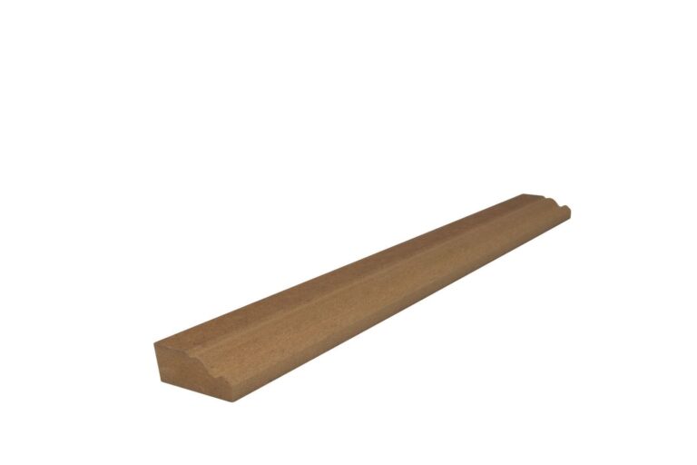 19 mm x 48 mm Scheuerleiste MDF roh mit kleinem Karniesprofil (Bild 1)