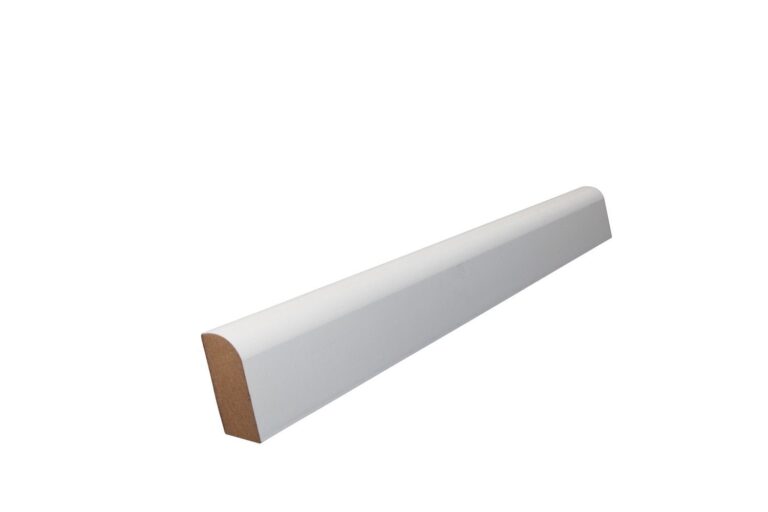 19 mm x 48 mm Scheuerleiste MDF weiß grundiert abgerundet (Bild 2)