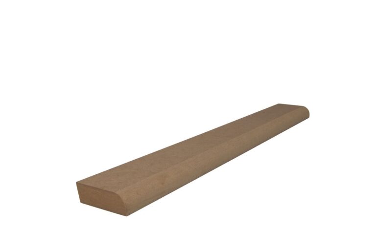 19 mm x 58 mm Scheuerleiste MDF roh abgerundet (Bild 1)