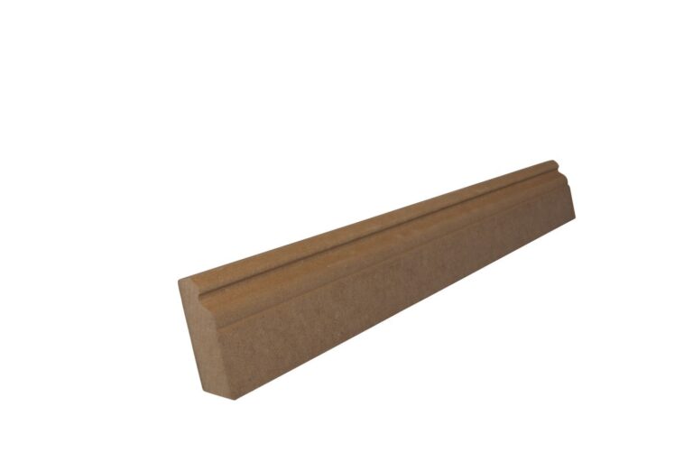 19 mm x 58 mm Scheuerleiste MDF roh mit kleinem Karniesprofil (Bild 2)