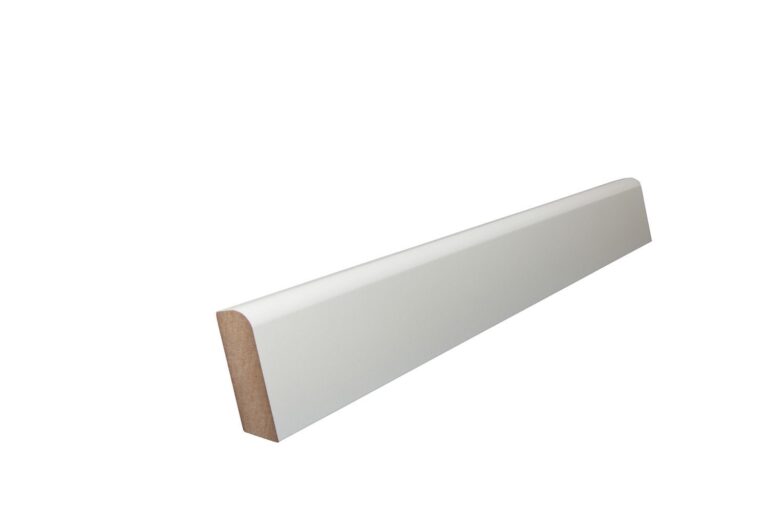 19 mm x 58 mm Scheuerleiste MDF weiß lackiert abgerundet (Bild 2)