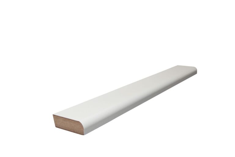 19 mm x 58 mm Scheuerleiste MDF weiß lackiert abgerundet (Bild 3)