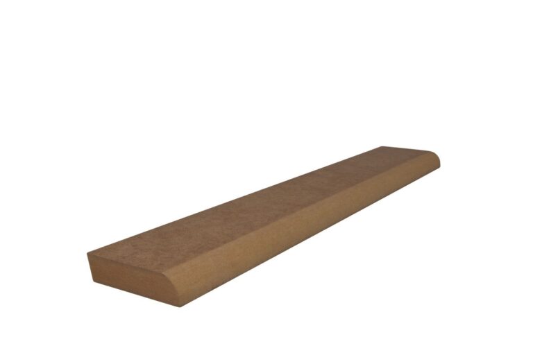 19 mm x 78 mm Scheuerleiste MDF roh abgerundet (Bild 1)
