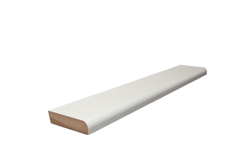 19 mm x 78 mm Scheuerleiste MDF weiß lackiert abgerundet (Bild 1)