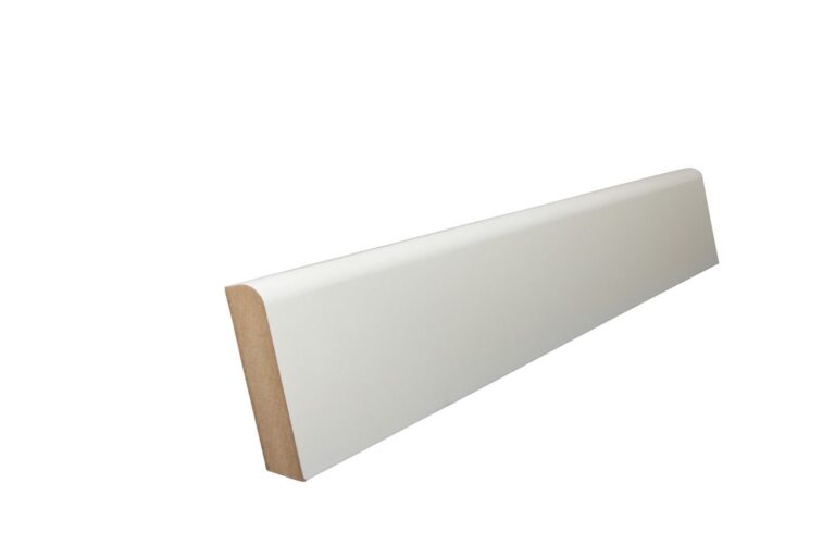 19 mm x 78 mm Scheuerleiste MDF weiß lackiert abgerundet (Bild 2)