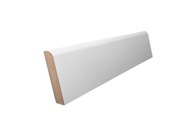 19 mm x 98 mm Scheuerleiste MDF weiß grundiert abgerundet (Bild 2)