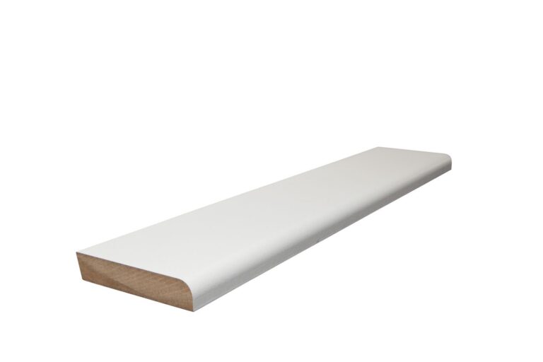 19 mm x 98 mm Scheuerleiste MDF weiß lackiert abgerundet (Bild 1)