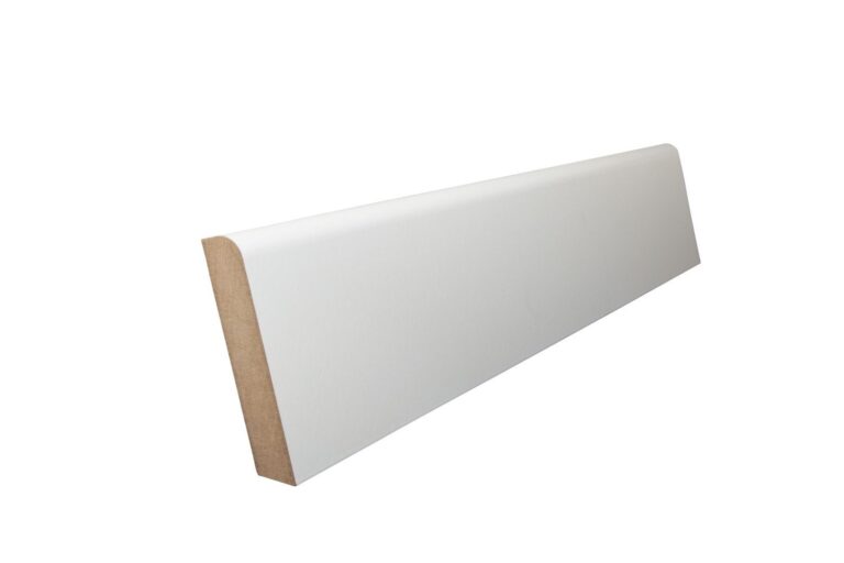 19 mm x 98 mm Scheuerleiste MDF weiß lackiert abgerundet (Bild 2)