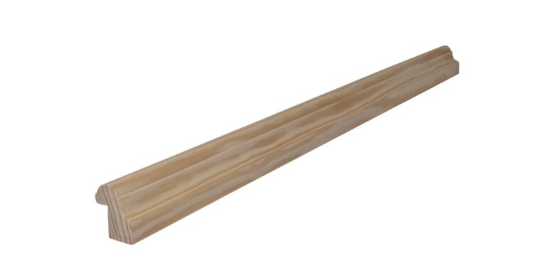 23 mm x 28 mm Glasfalzleiste Kiefer # 50 mit 8 mm x 17 mm Falz (Bild 1)