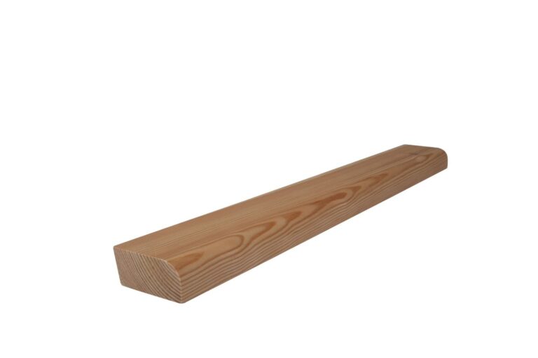 25 mm x 45 mm Scheuerleiste Kiefer ästig abgerundet (Bild 1)