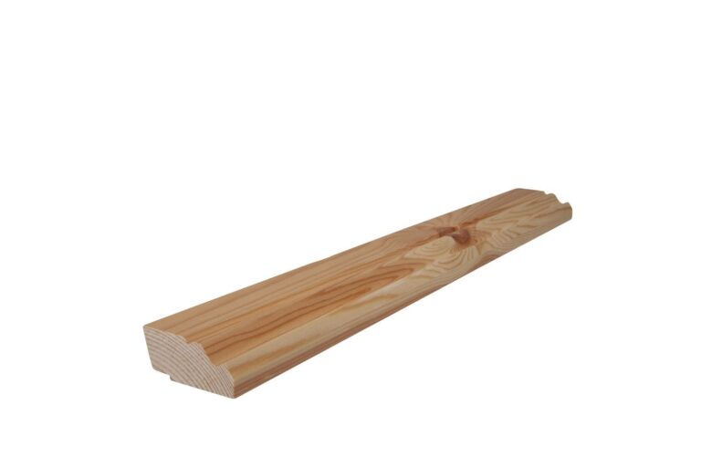 25 mm x 58 mm Scheuerleiste Kiefer ästig mit kleinem Karniesprofil (Bild 2)