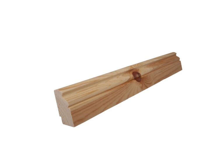25 mm x 58 mm Scheuerleiste Kiefer ästig mit kleinem Karniesprofil (Bild 3)