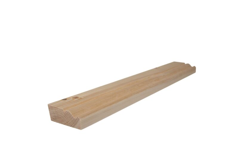 25 mm x 68 mm Scheuerleiste Kiefer ästig mit großem Karniesprofil (Bild 2)