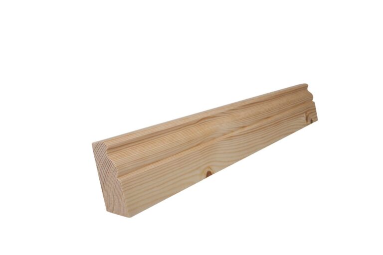 25 mm x 68 mm Scheuerleiste Kiefer ästig mit großem Karniesprofil (Bild 3)