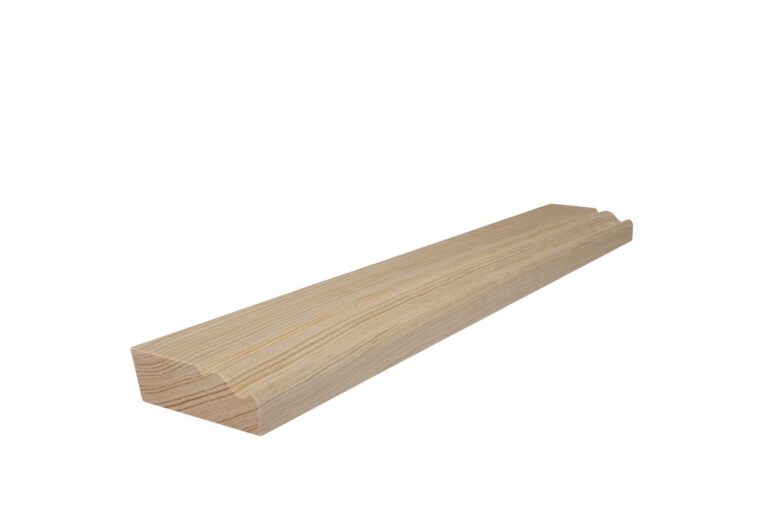 25 mm x 78 mm Scheuerleiste Kiefer ästig mit großem Karniesprofil (Bild 1)