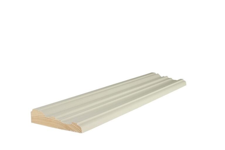 28 mm x 120 mm Türbekleidung Kiefer weiß grundiert # 1111a (Bild 1)