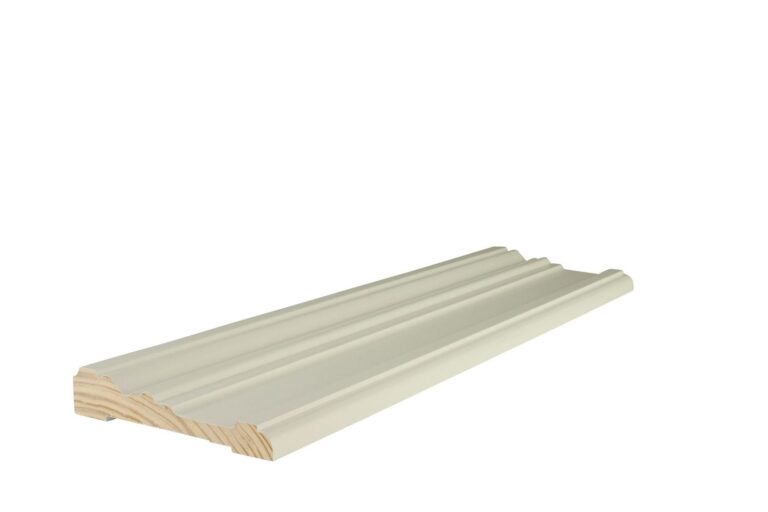28 mm x 140 mm Türbekleidung Kiefer weiß grundiert # 1111 (Bild 1)