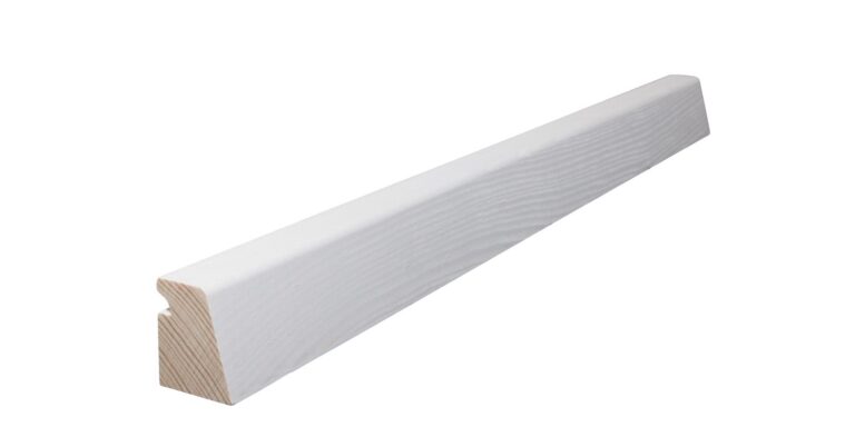 30 mm x 37 mm Fensterprofil Wassernase Kiefer weiß grundiert (Bild)