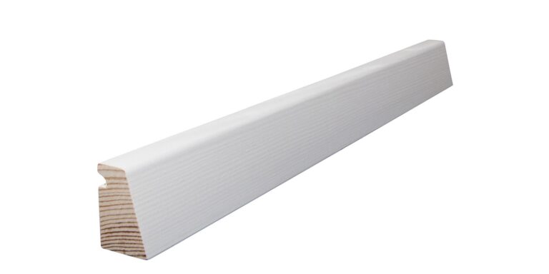 30 mm x 45 mm Fensterprofil Wassernase Kiefer weiß grundiert (Bild)