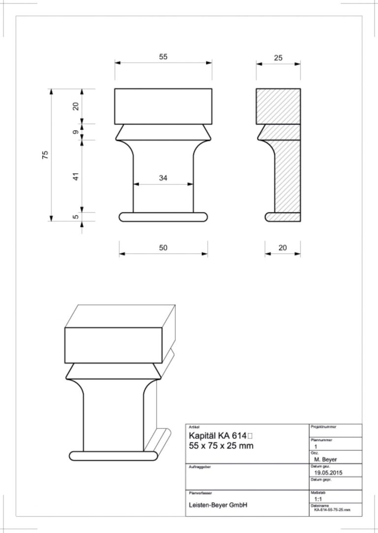 Kapitäl Kiefer KA 614 (Zeichnung)