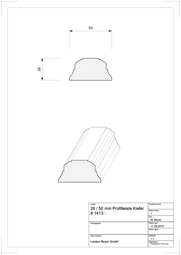 Profilleiste # 1413 (Zeichnung)