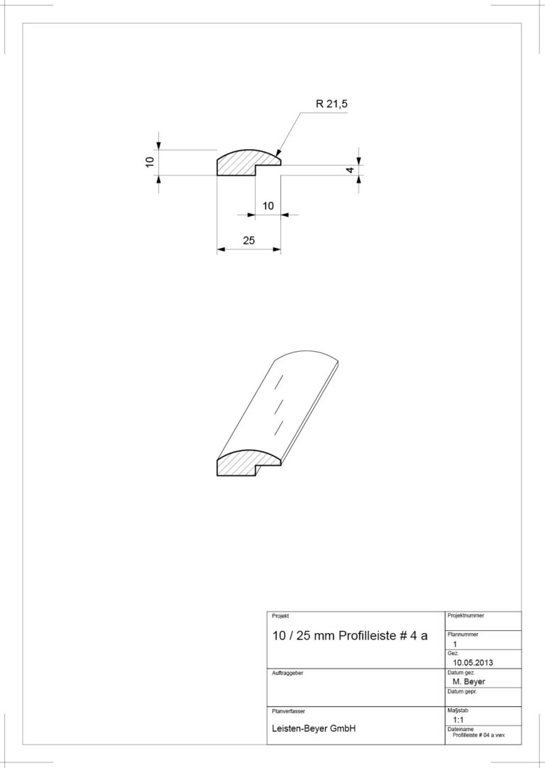 Profilleiste # 4 a (Zeichnung)